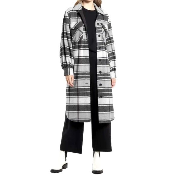 Halogen Jackets Coats Halogen Plaid Fleece Jacket M Shacket